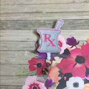 Felt Badge Reel Pharmacy RX